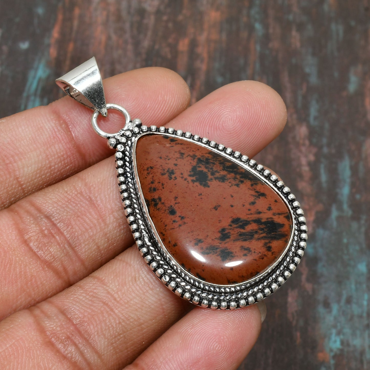 Grounded Grace – Natural Jasper & Sterling Silver Pendant
