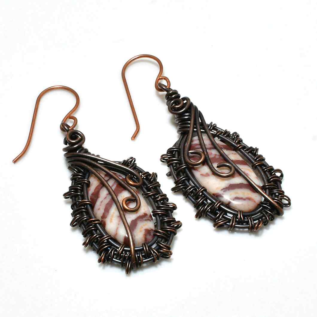 Earth’s Embrace – Copper & Natural Stone Earrings