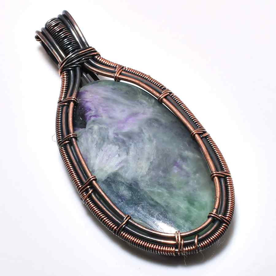 Mystic Aether – Oxidized Copper Amethyst Pendant