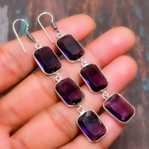 Luna’s Whisper – Amethyst Silver Filigree Drops