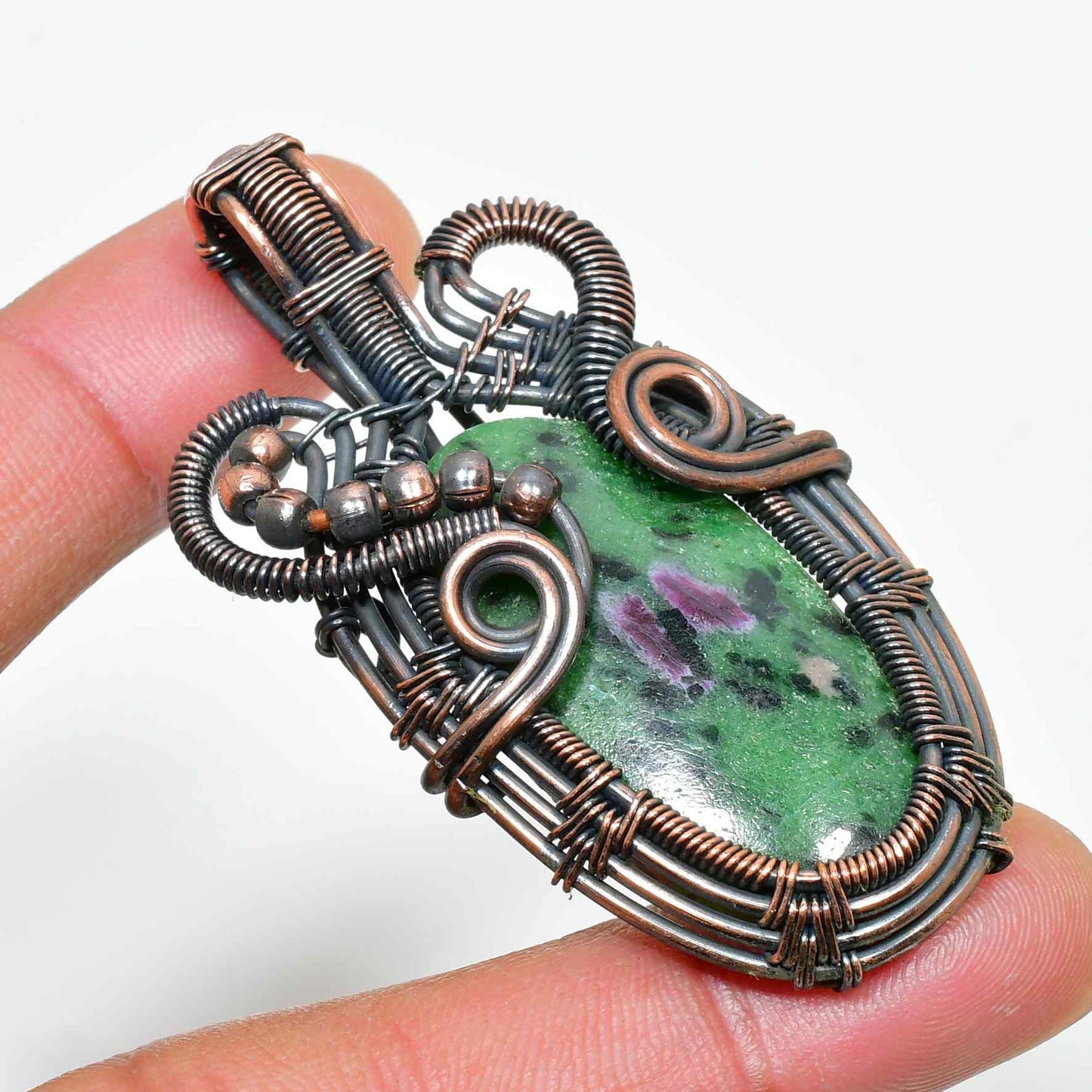 Luna’s Whisper – Amethyst Copper Pendant