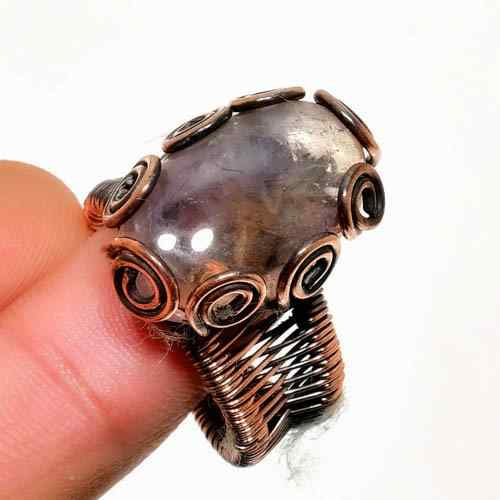 Selene’s Serenity – Amethyst Copper Ring