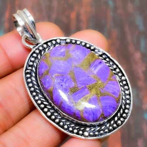 Inara’s Aura – Purple Stone Silver Pendant