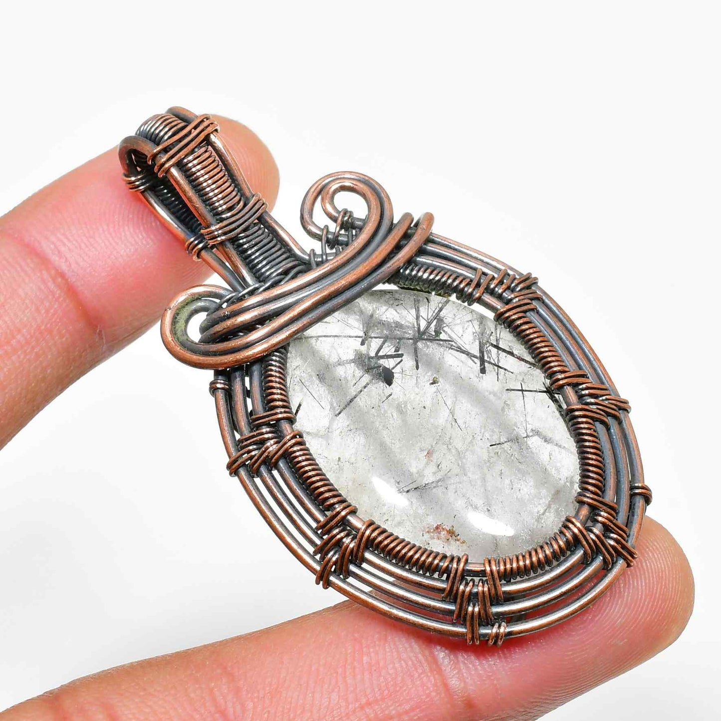 Gaia’s Clarity – Copper Quartz Pendant