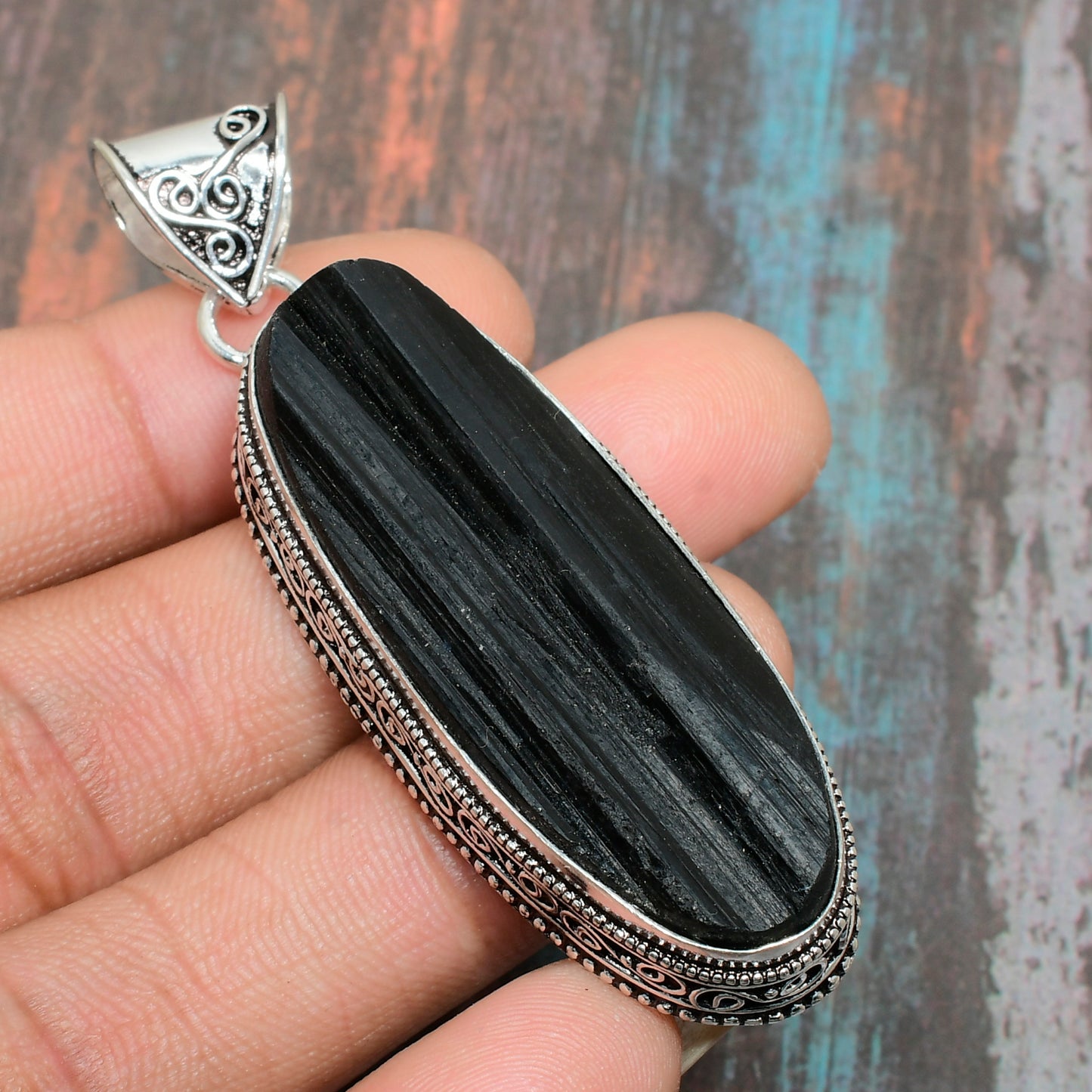 Obsidian Shield – Silver Guardian Pendant