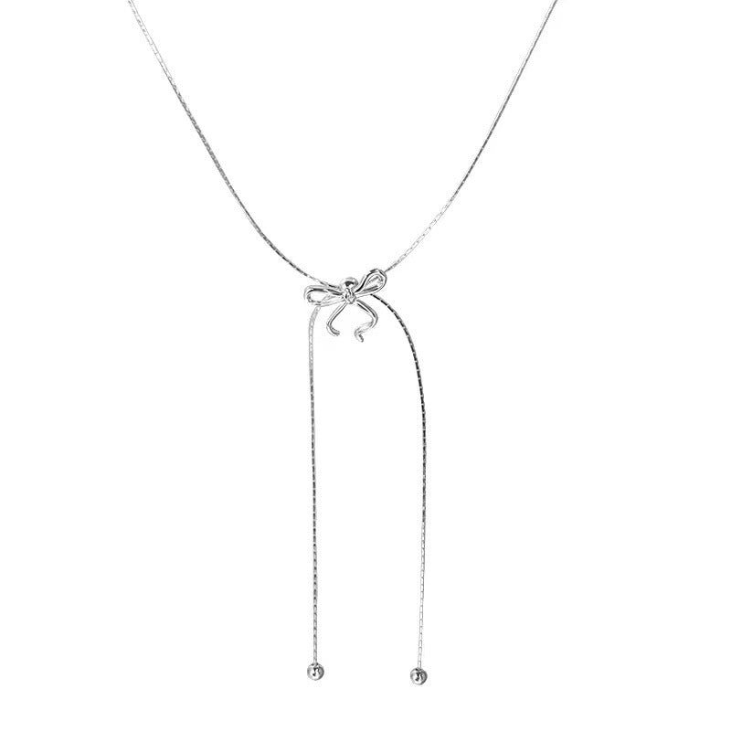Leslie Bow Tassel Necklace
