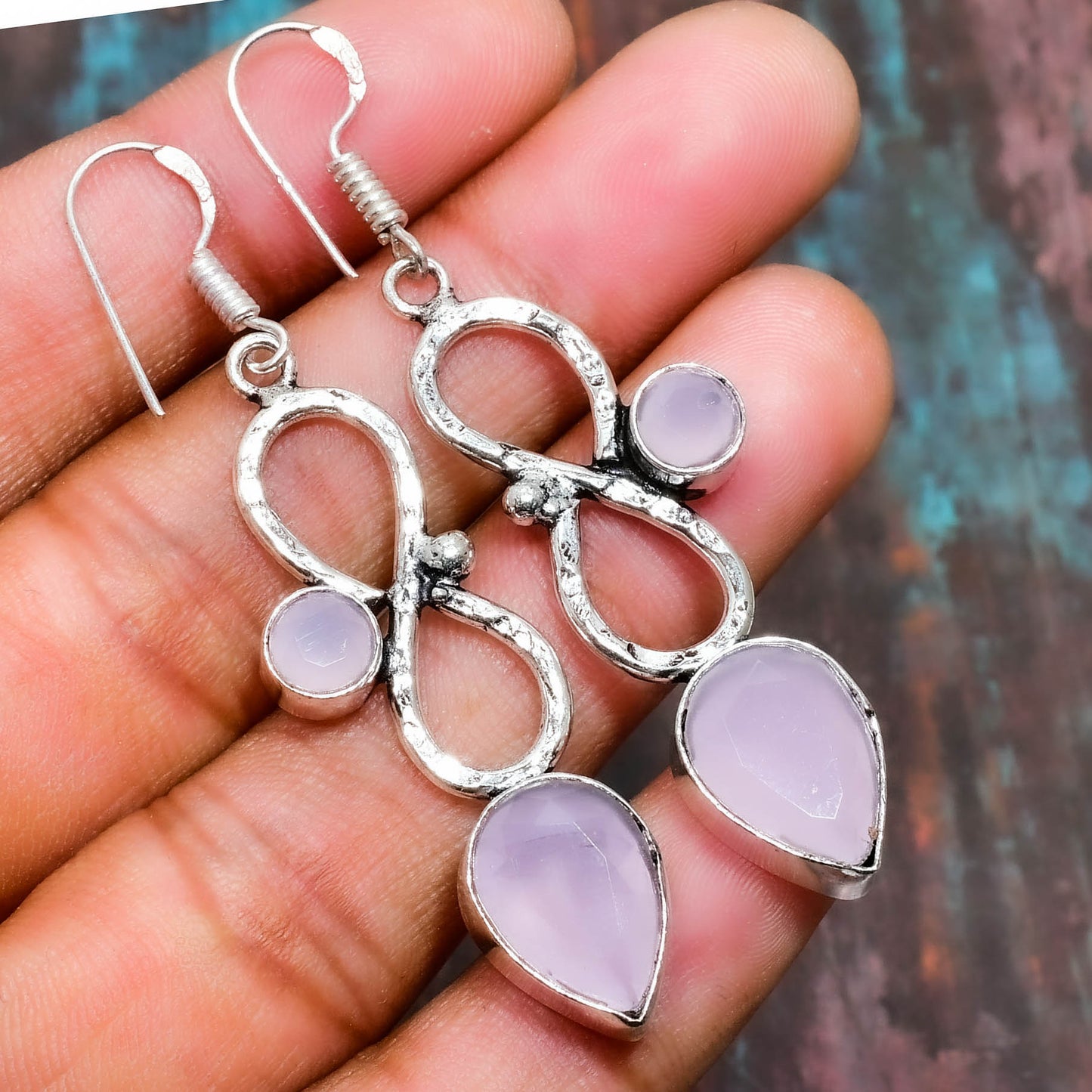 Infinite Serenity – Sterling Silver Amethyst Infinity Earrings