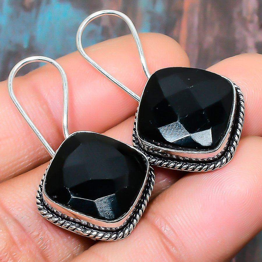 Midnight Dreamcatcher – Obsidian & Sterling Silver Earrings