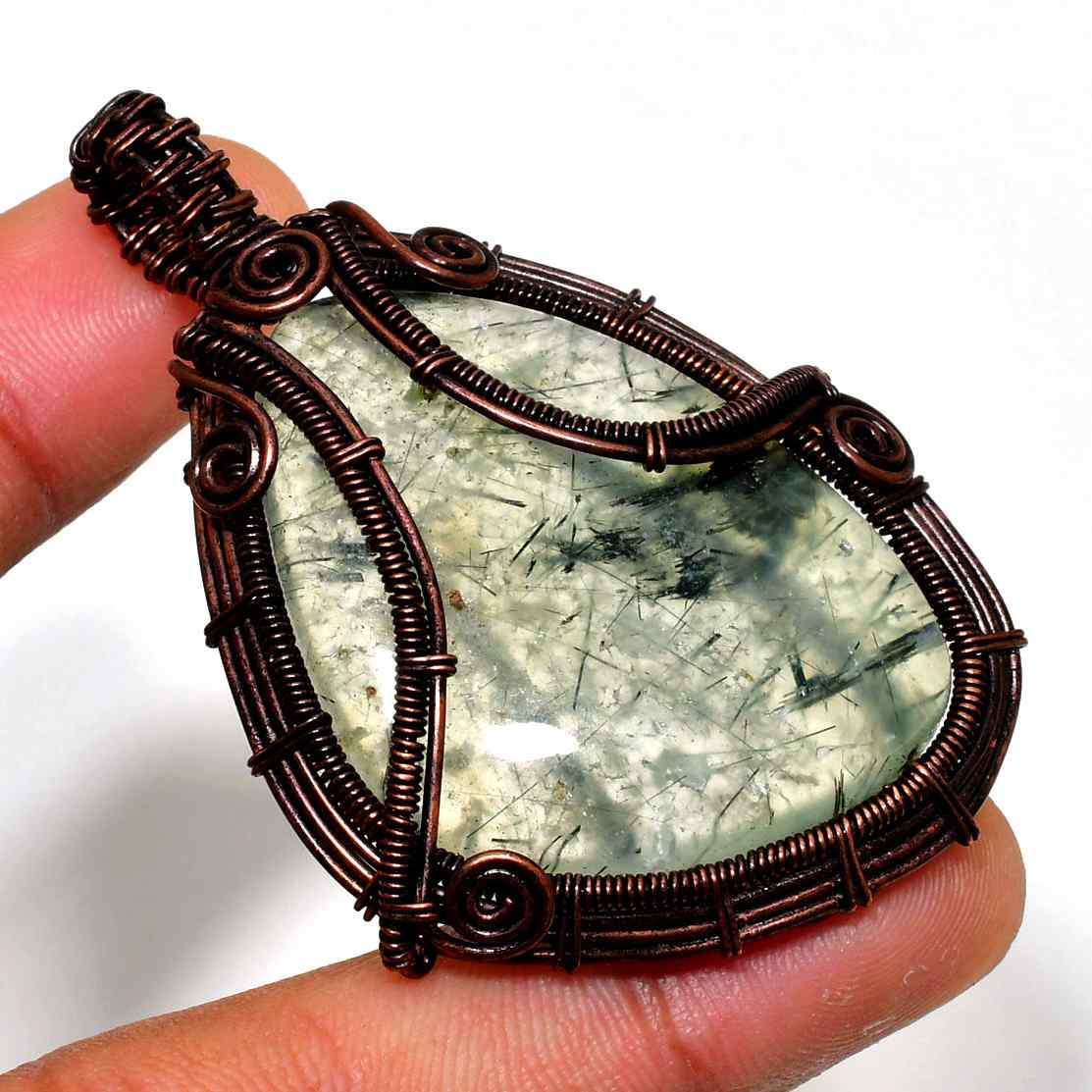 Terra Nexus – Oxidized Copper Gemstone Pendant