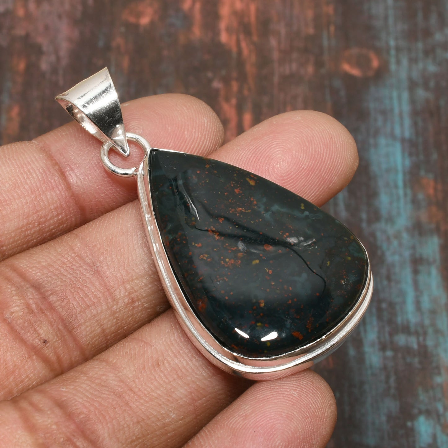 Earth’s Embrace – Jasper & Sterling Silver Pendant