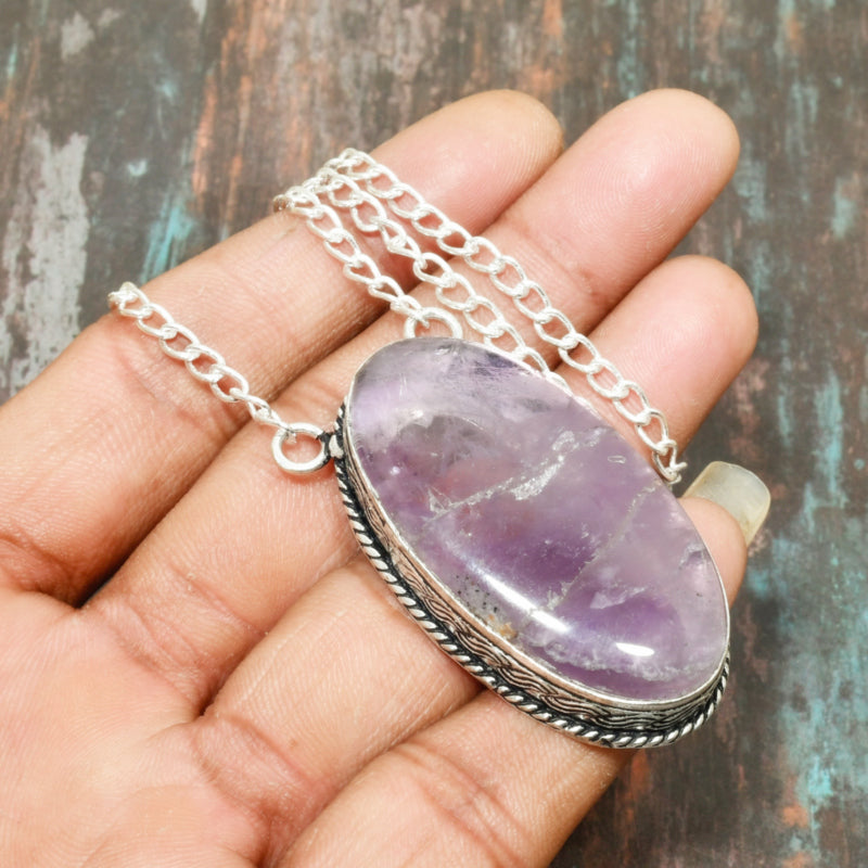 Serenity’s Embrace – Sterling Silver Amethyst Pendant