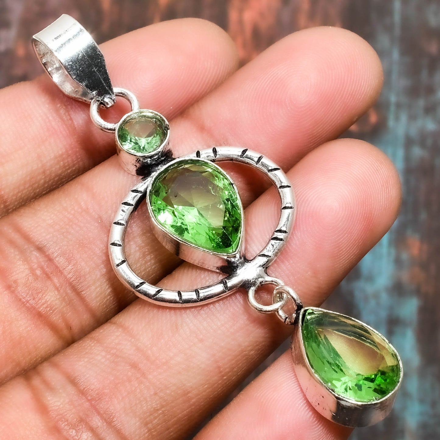 Verdant Bliss – Silver Peridot Pendant