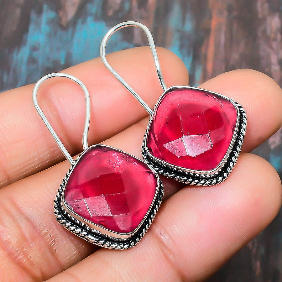 Ruby Radiance – Sterling Silver Ruby Earrings