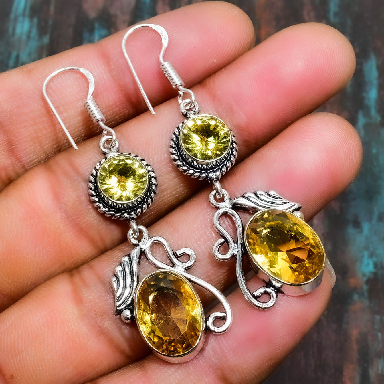 Radiant Joy – Sterling Silver Citrine Earrings