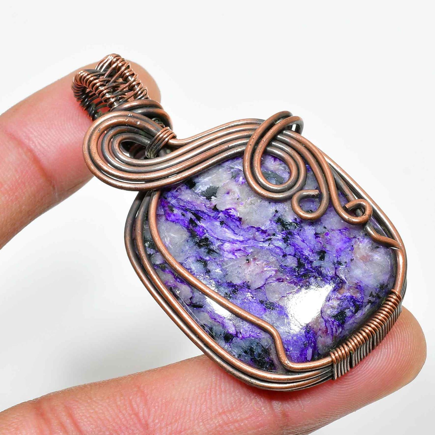 Amy’s Essence – Amethyst Copper Pendant