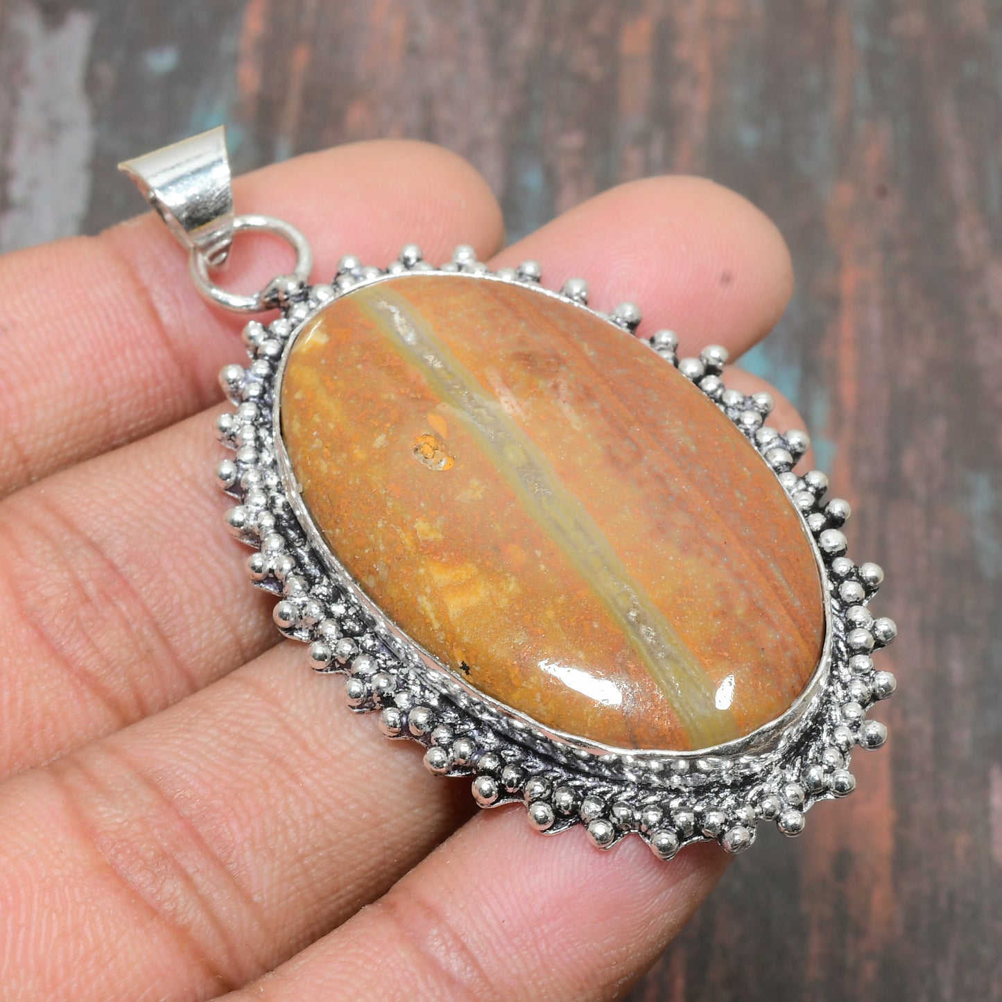 Terra’s Embrace – Jasper & Sterling Silver Pendant