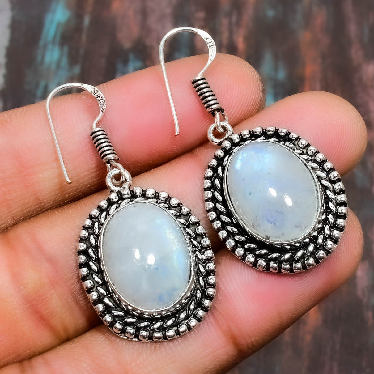 Luna’s Whisper – Sterling Silver Moonstone Earrings