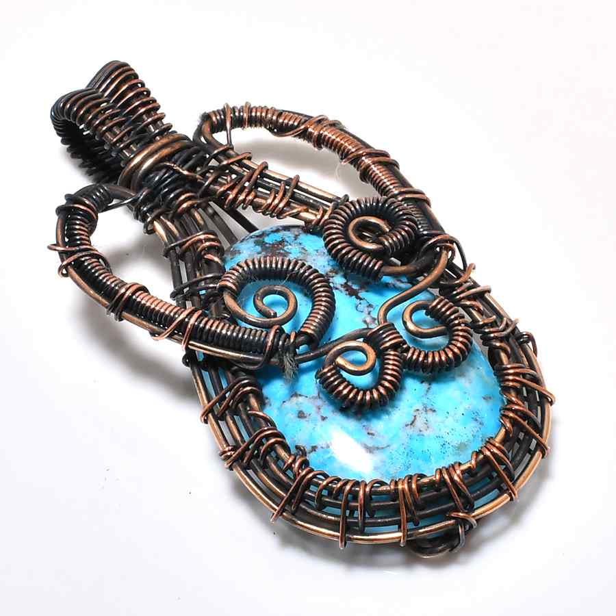 Earth’s Embrace – Turquoise Copper Pendant