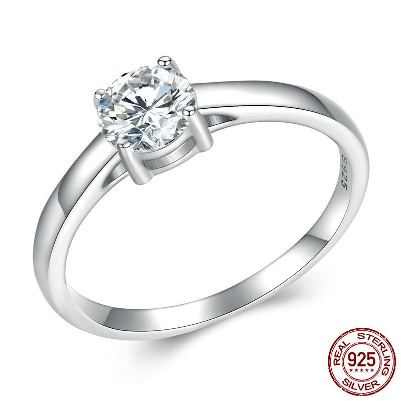 Silent Whisper Diamond Ring - 925 Sterling Silver