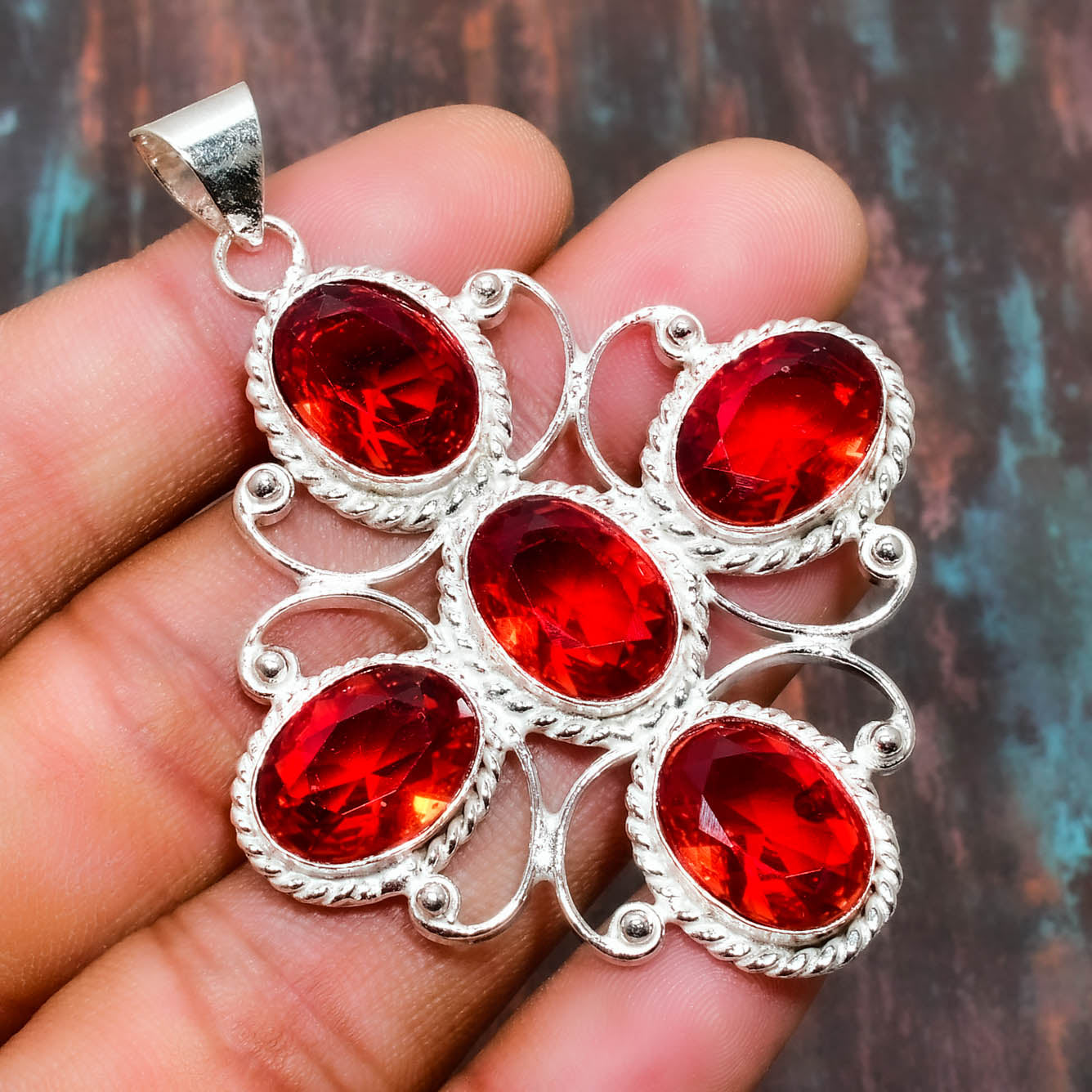 Aurora’s Flame – Ruby & Sterling Silver Pendant