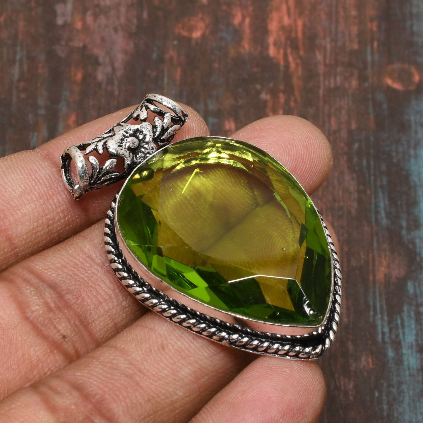 Harmony’s Renewal – Peridot Sterling Silver Pendant