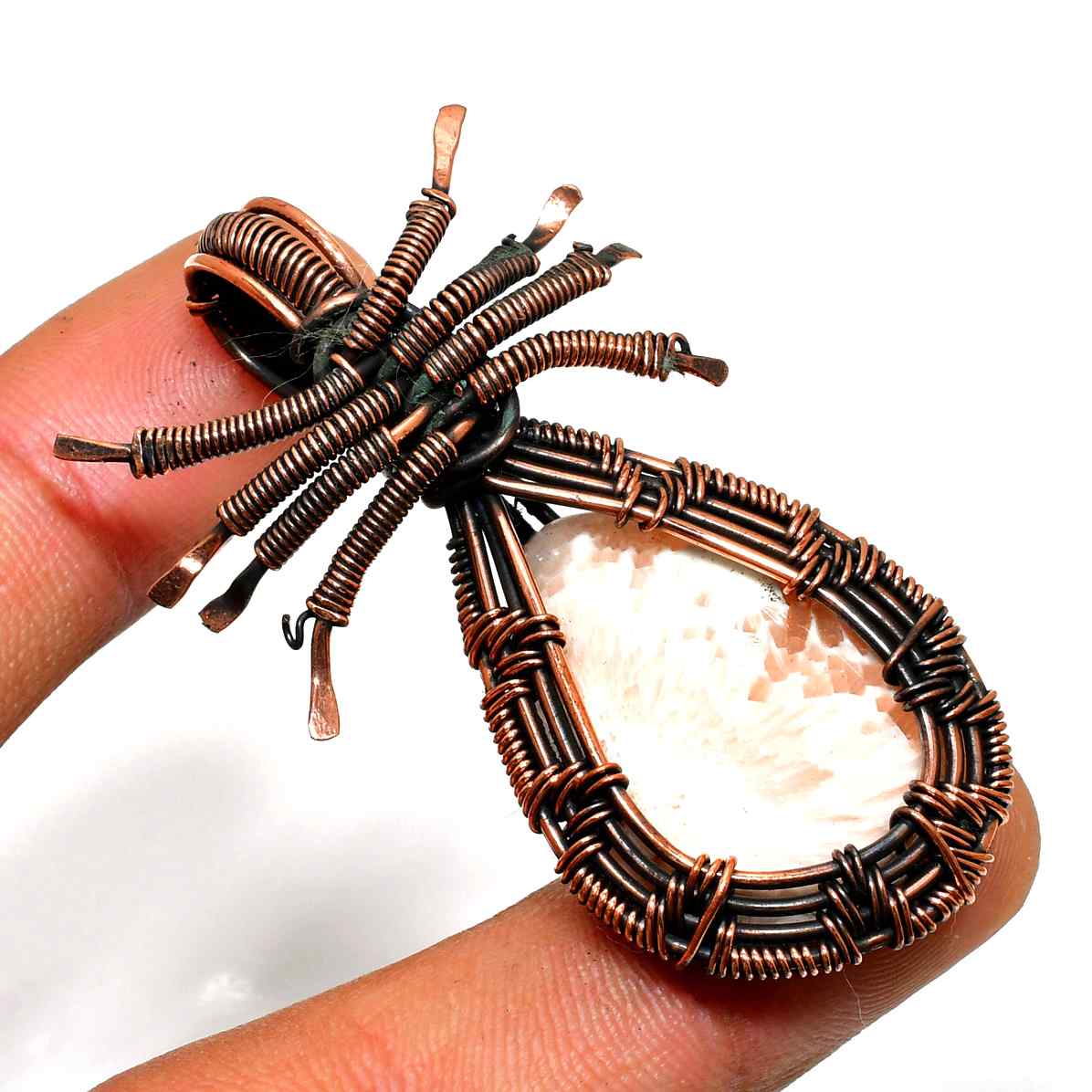 Isla’s Glow – Amethyst Copper Pendant