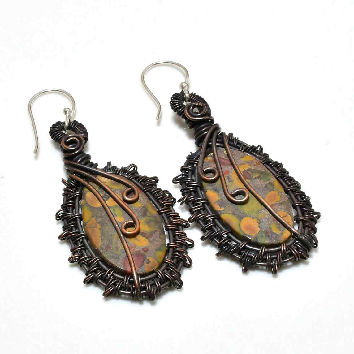 Earth’s Whisper – Jasper Copper Earrings