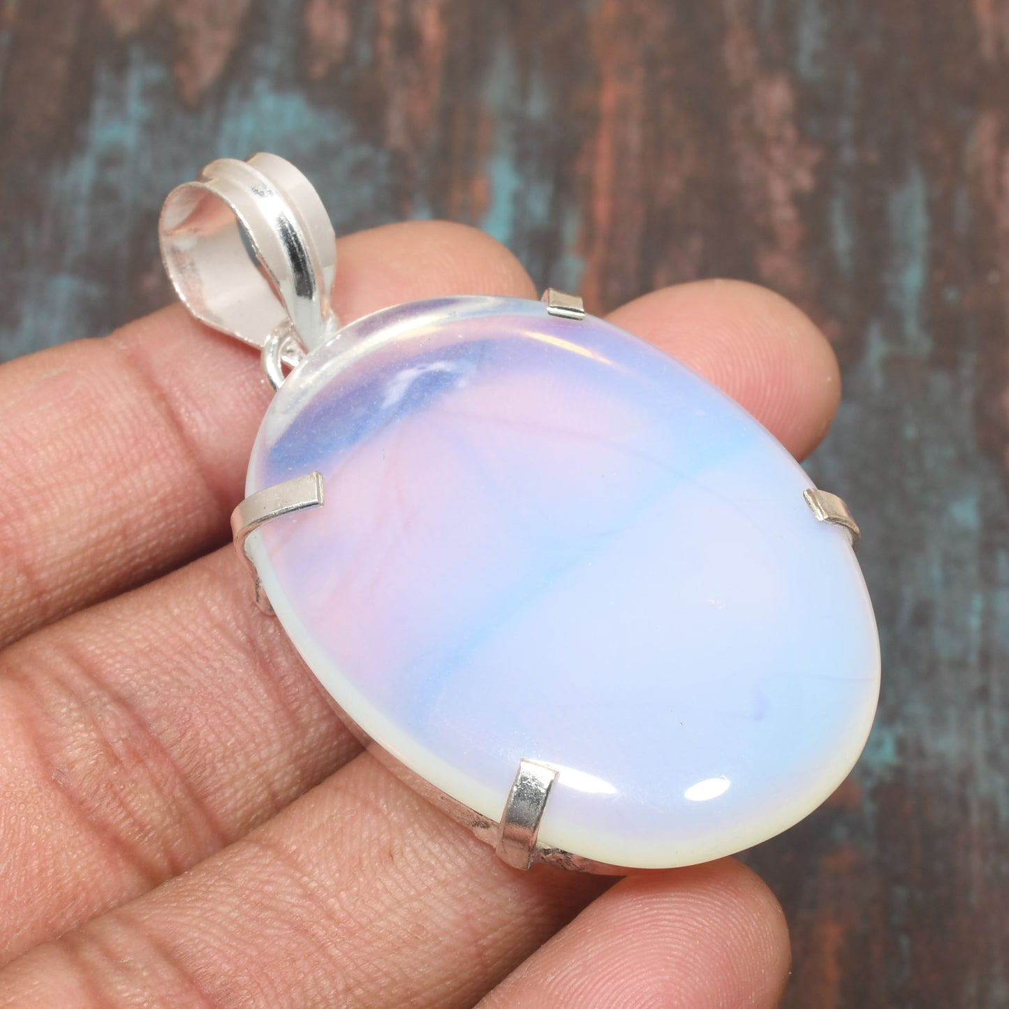 Ethereal Opal – Sterling Silver Pendant