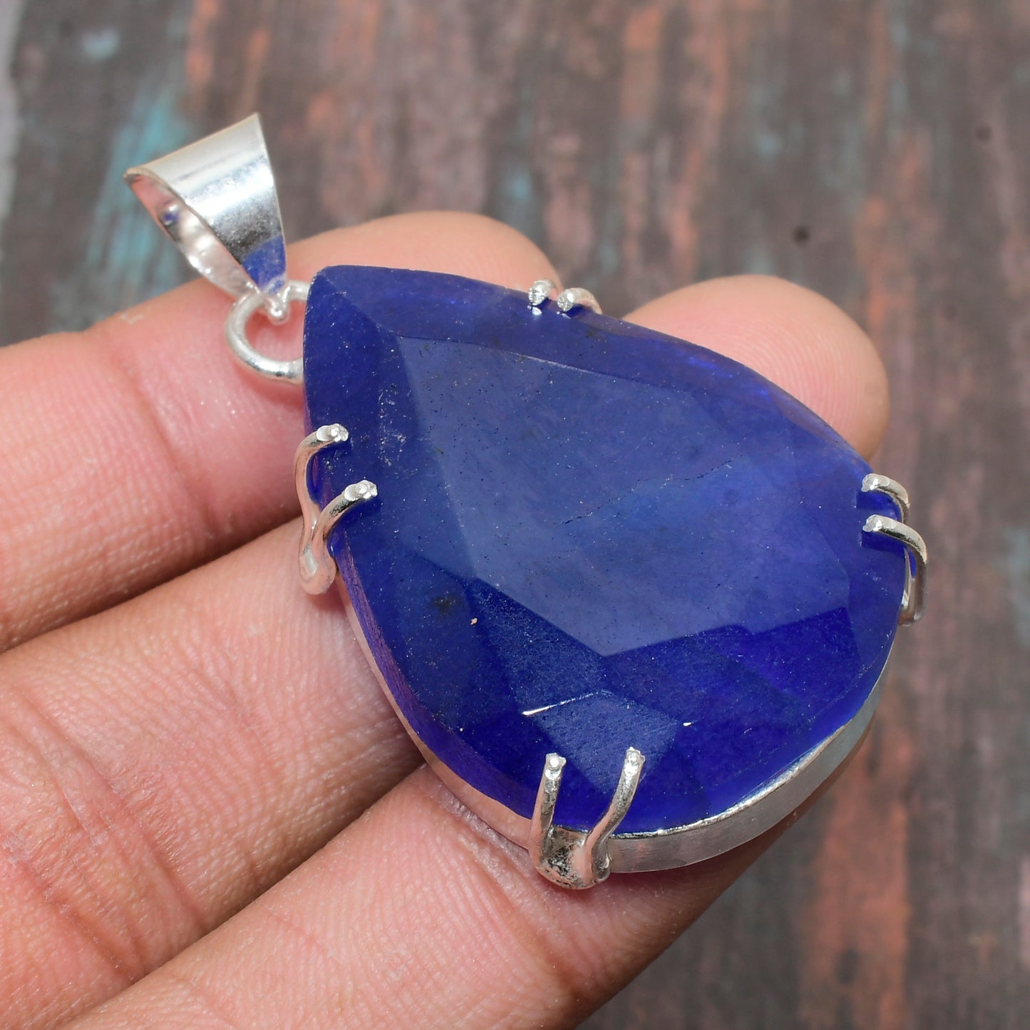 Wisdom’s Gaze – Lapis Lazuli Sterling Silver Pendant
