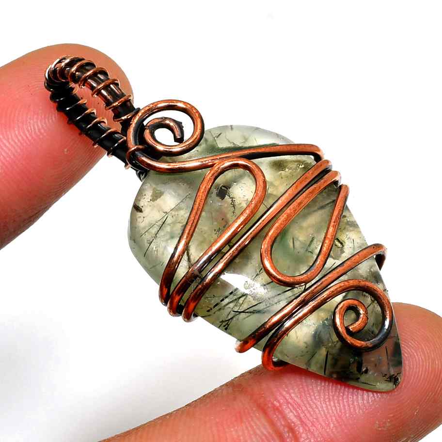 Gaia’s Embrace – Greenstone & Copper Pendant