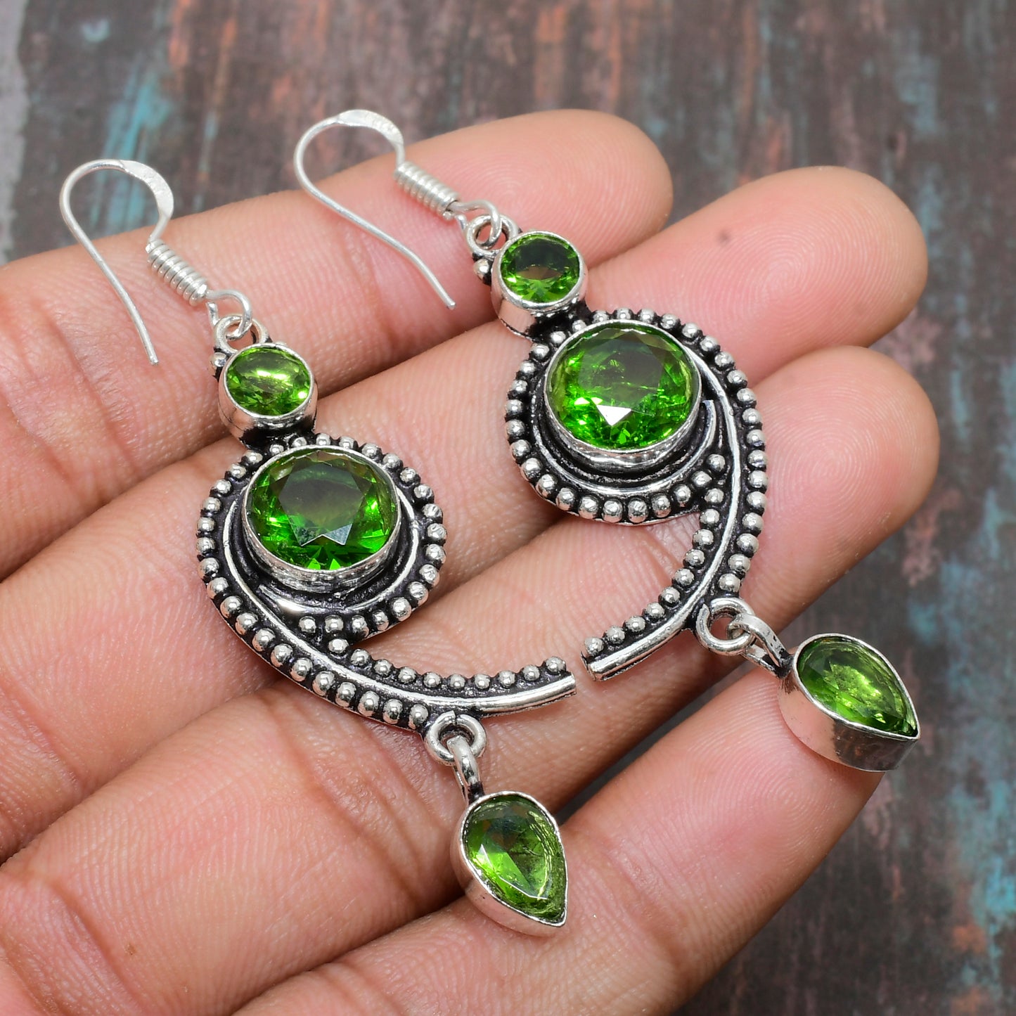 Peridot Dream – Sterling Silver Abundance Earrings