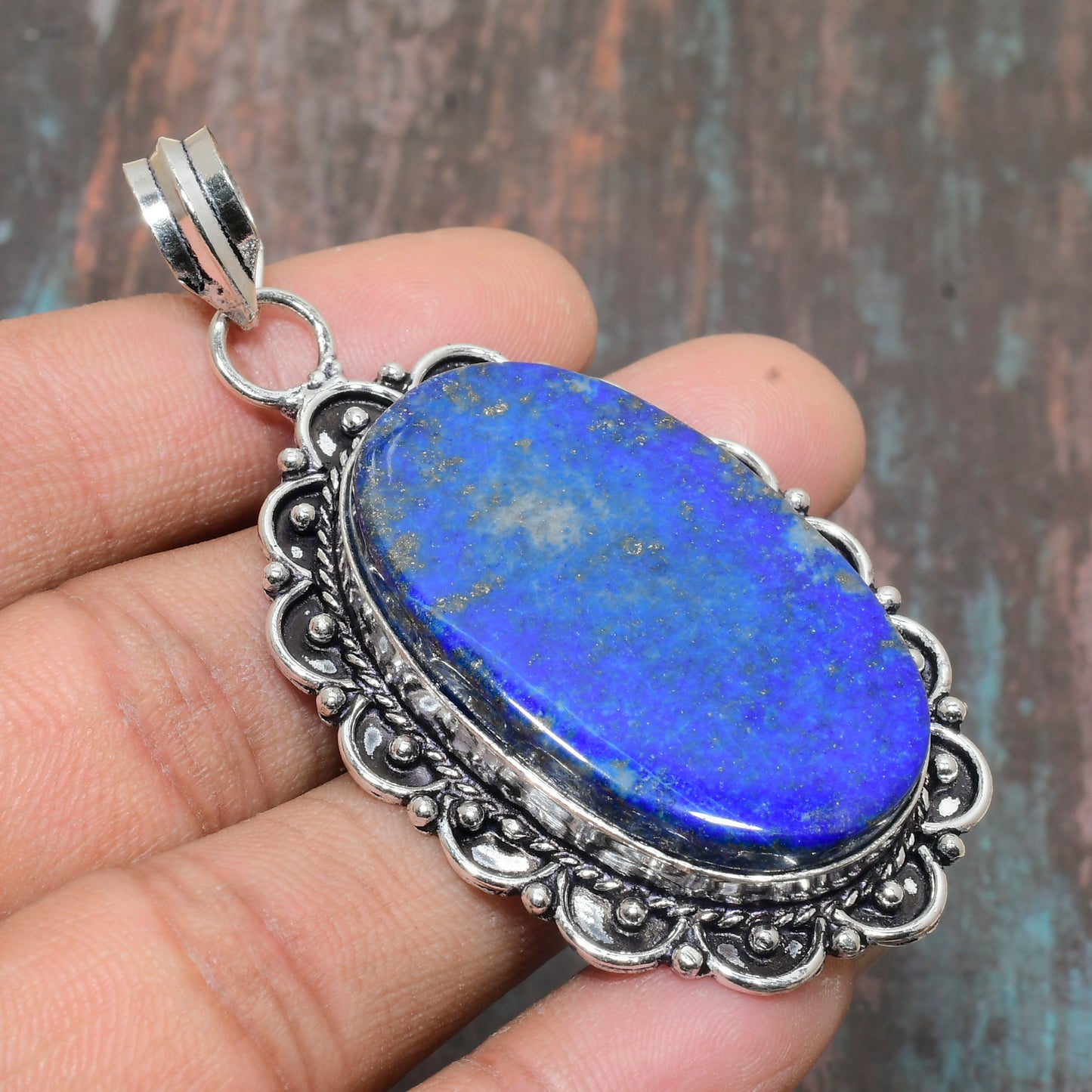 Wisdom’s Whisper – Lapis Lazuli Sterling Silver Pendant