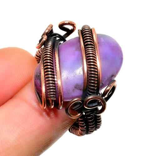 Ezra’s Veil – Amethyst & Copper Pendant