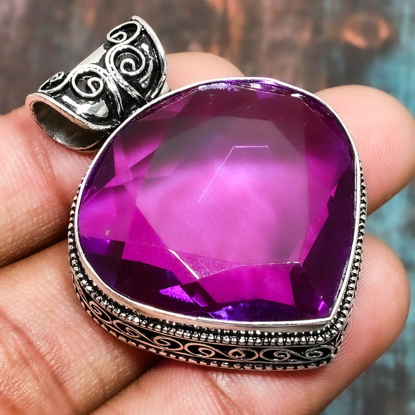 Serenity’s Heart – Amethyst Copper Pendant