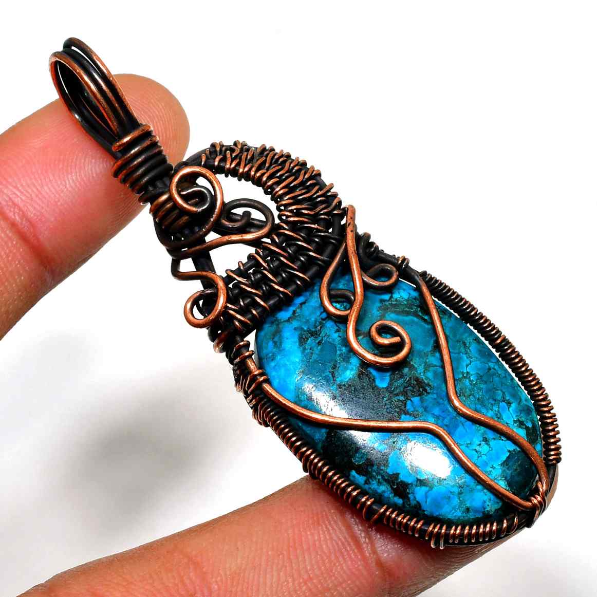 Tranquil Tides – Turquoise Copper Pendant