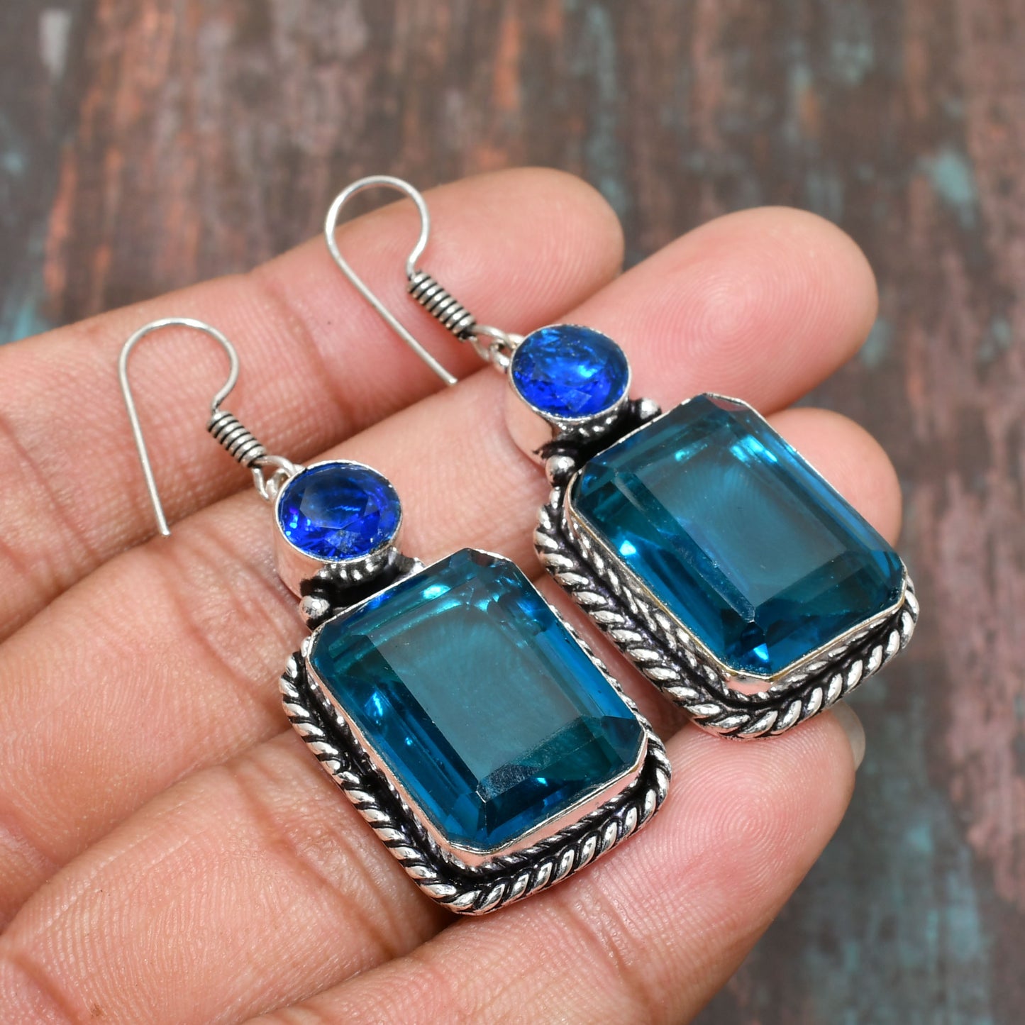 Azura’s Gem – Sterling Silver Turquoise Earrings