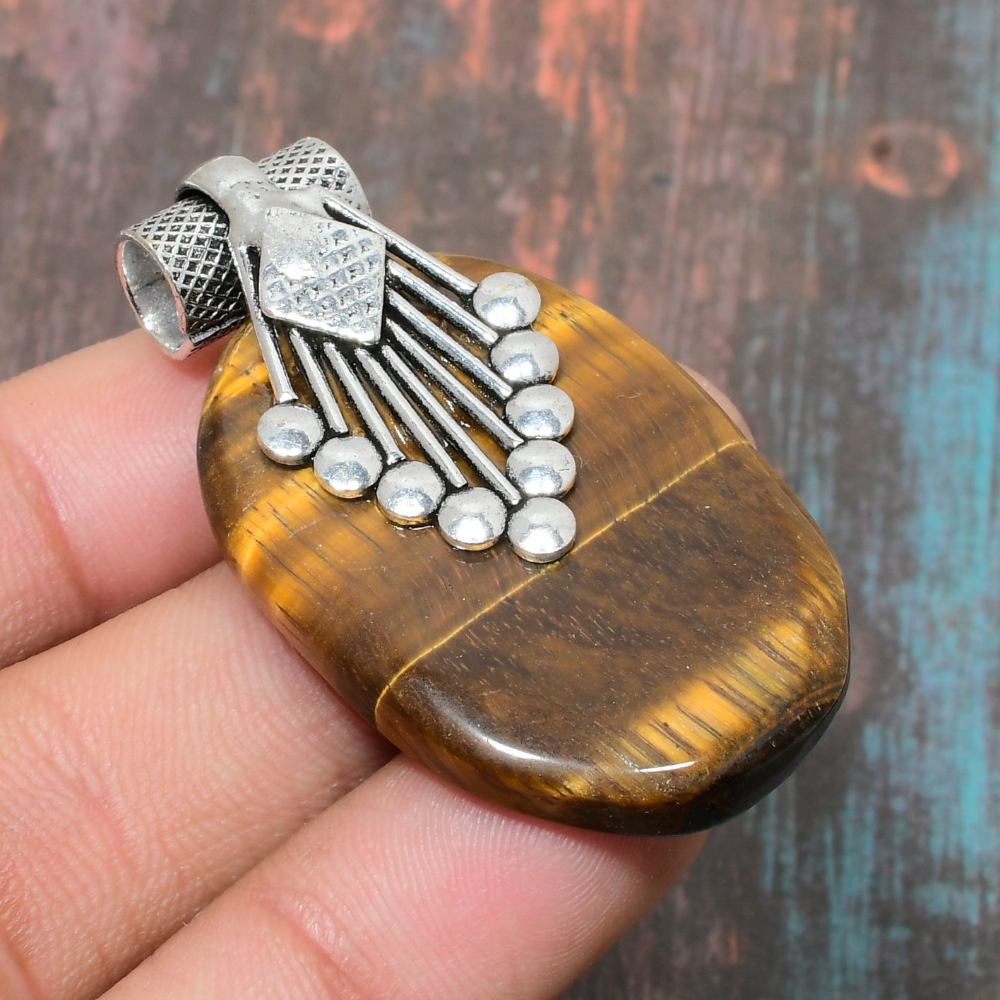Timeless Guardian – Tiger’s Eye Silver Pendant