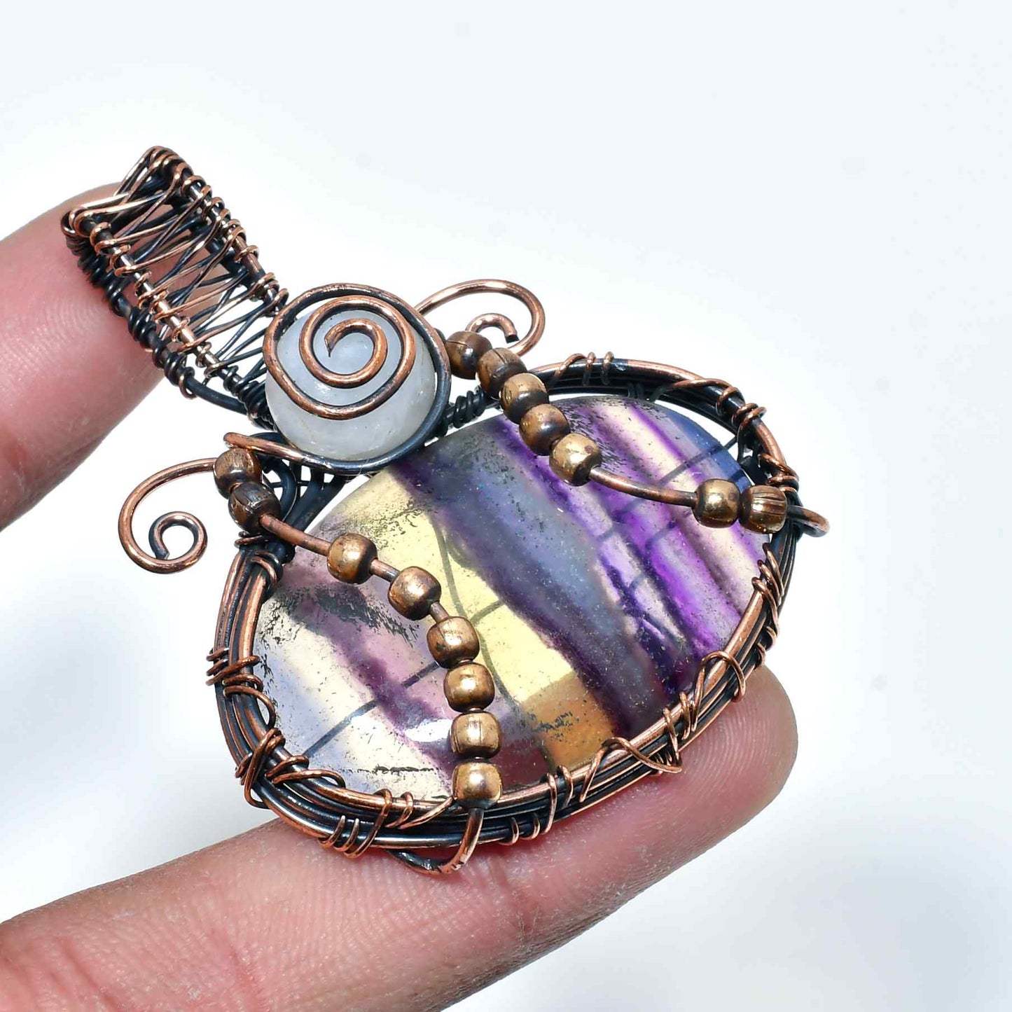 Serenity’s Embrace – Amethyst & Copper Pendant