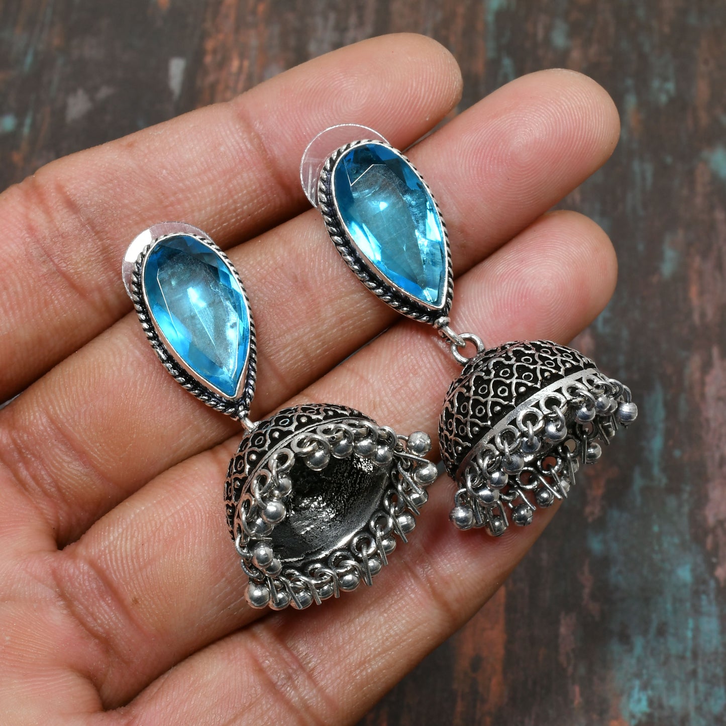 Tranquil Tide – Aquamarine Silver Earrings