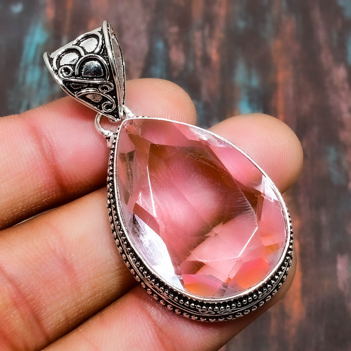 Harmony’s Heart – Rose Quartz Sterling Silver Pendant
