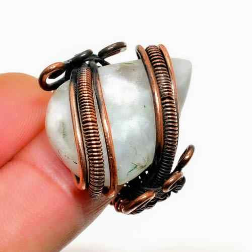 Luna’s Balance – Moonstone & Copper Ring