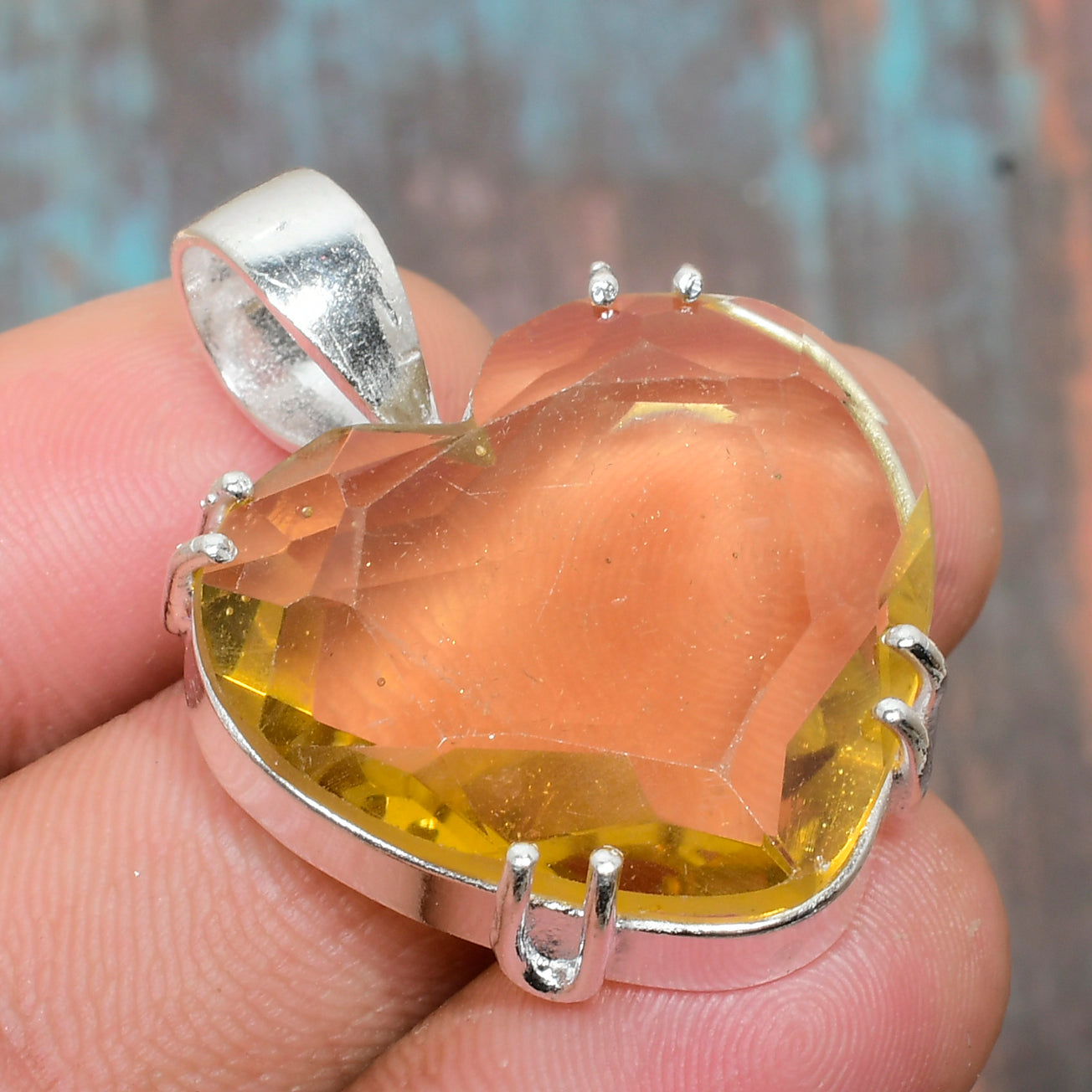 Radiant Heart – Citrine & Sterling Silver Pendant