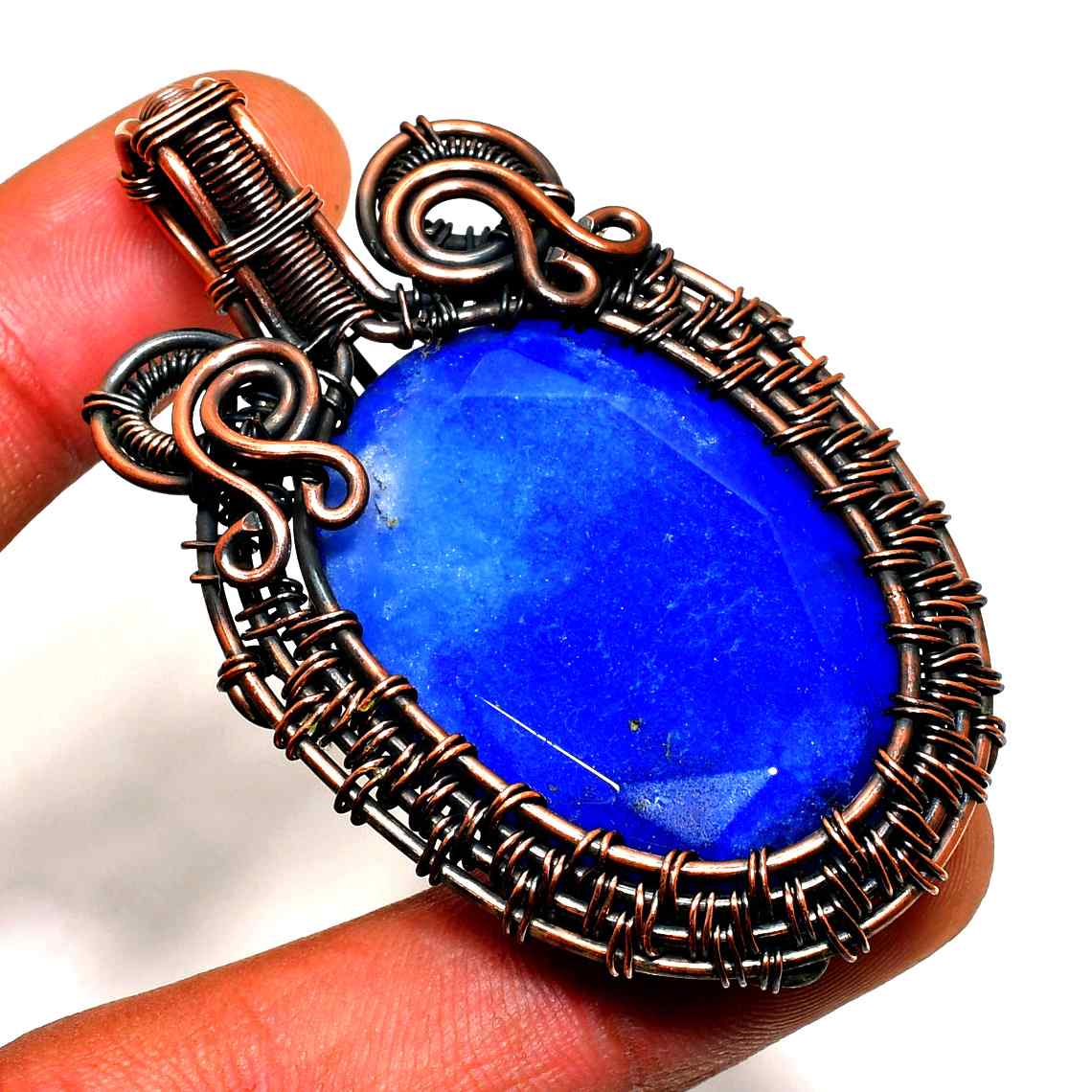 Azure Wisdom – Lapis Lazuli Copper Pendant