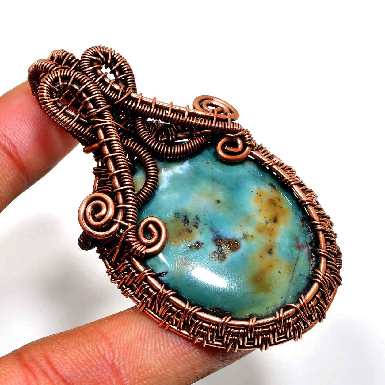 Sierra’s Shield – Turquoise Copper Pendant