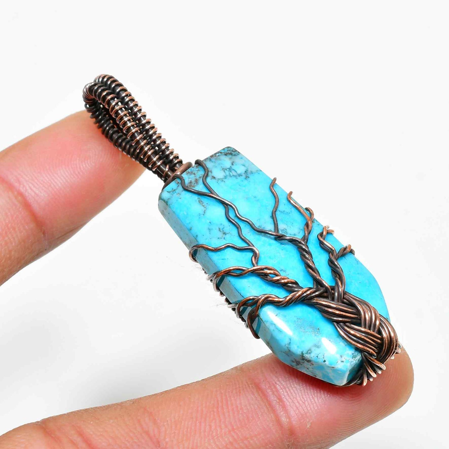 Serene Arbor – Turquoise Tree of Life Pendant