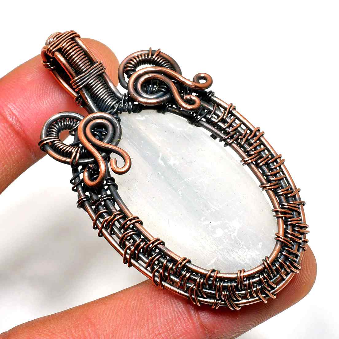 Serene Aura – Amethyst & Copper Pendant