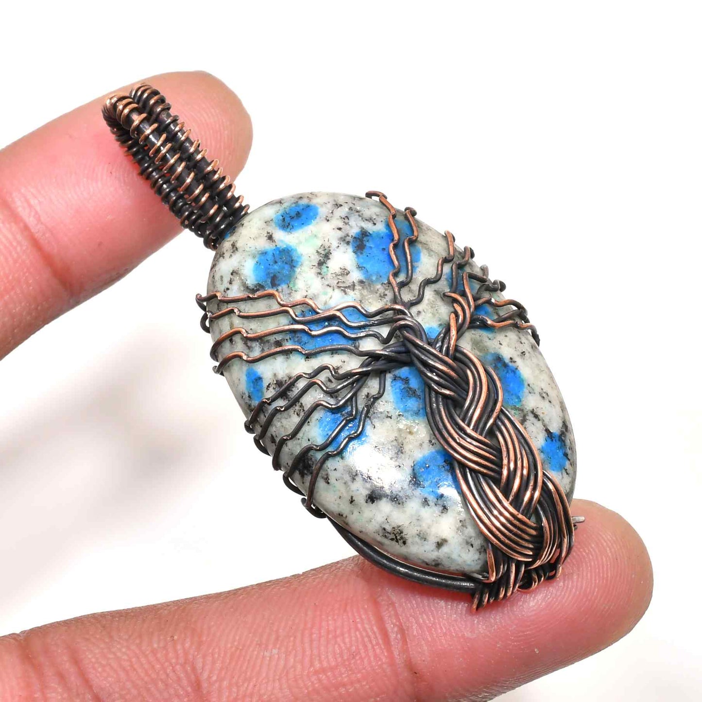 Azure Ascent – K2 Stone Copper Pendant