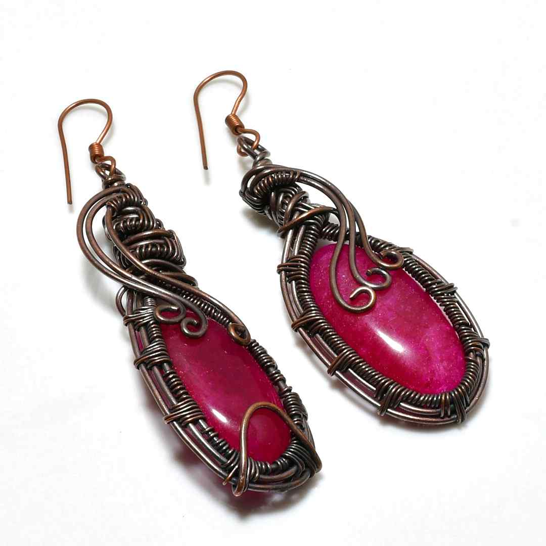 Emberheart – Ruby Copper Earrings