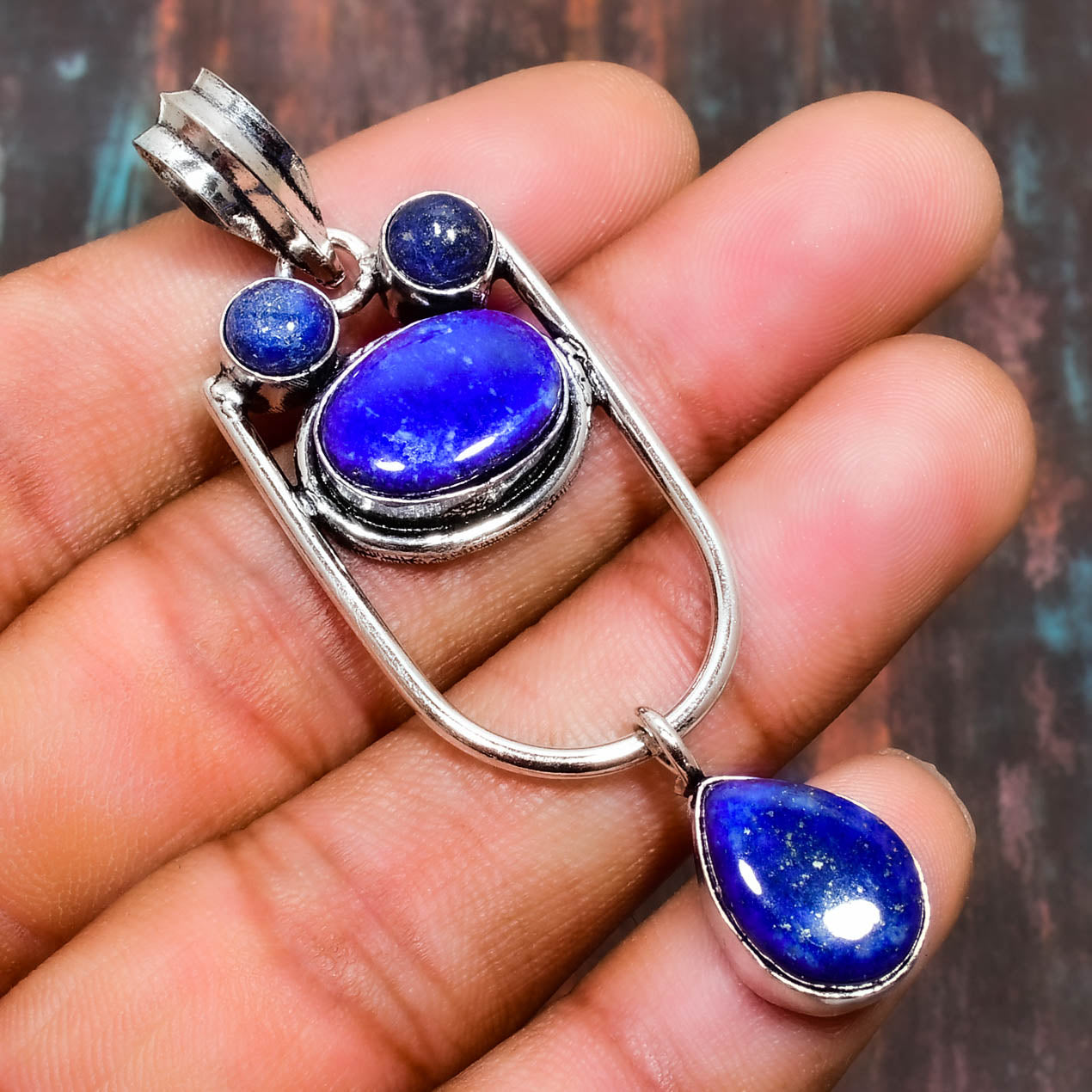 Celestial Wisdom – Lapis Lazuli Sterling Silver Pendant