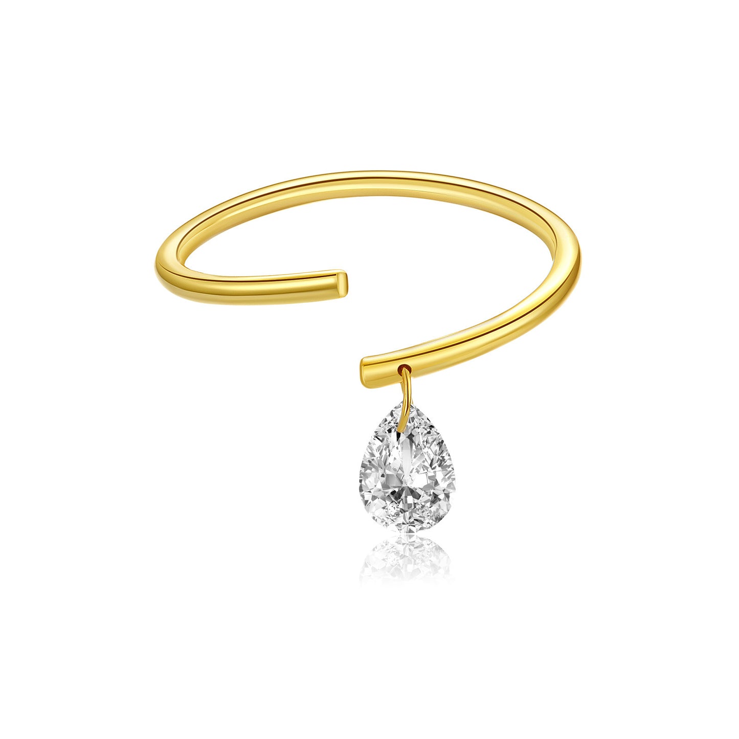 Lady Isabelle Ring - 925 Sterling Silver - 18K Gold